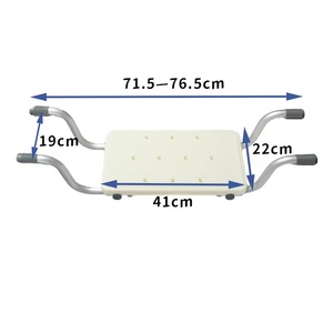<span class=keywords><strong>Banc</strong></span> de <span class=keywords><strong>douche</strong></span> <span class=keywords><strong>avec</strong></span> trous de drainage, poignées en caoutchouc antidérapantes, support en aluminium antirouille pour la sécurité des personnes âgées et handicapées lors de la baignade - Product Image 5