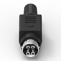 DIY montaje tipo 4 pines alimentación DIN R7B conector macho