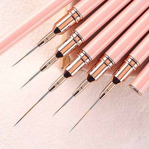 Pinceau à ongles en métal rose 7mm-20mm, flexible, pour gel UV, peinture acrylique 3D, pour manucure - Product Image 4