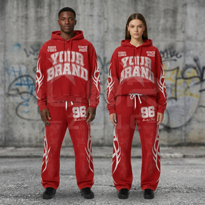 Conjunto Deportivo Unisex Personalizado con Logotipo, Estilo Urbano Otoñal, Bordado, Pantalones Deportivos con Capucha de Alta Calidad, 100% Algodón - Product Image 3