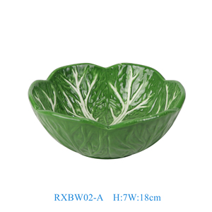 RXBW02-A-B-C-E bol en céramique à motif <span class=keywords><strong>bok</strong></span> choy vert et blanc de haute qualité en stock pour la cuisine de cadeaux de fête de mariage - Product Image 2