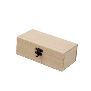 Caja de madera rectangular de pino para un solo frasco de aceite esencial con tapa para tienda de belleza - Product Image 5