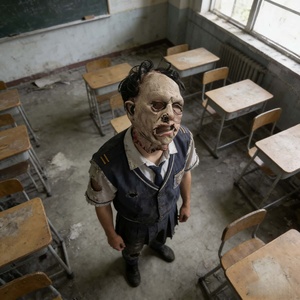 Masque effrayant en latex sanglant avec cheveux bouclés pour Halloween, cosplay, fête d'<span class=keywords><strong>horreur</strong></span>, accessoire de déguisement pour adulte - Product Image 4