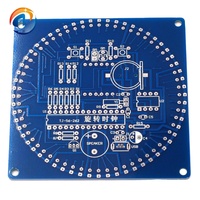 Kit Jam Elektronik Empat Putaran Jam Kontrol Suhu Lampu DS1302 Suku Cadang Produksi DIY LED Putar