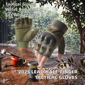 Guantes Tácticos Aifrans 2026 de Medio Dedo, Impermeables, de Cuero, para Deportes al Aire Libre, Entrenamiento, Gimnasio, Ciclismo, Conducción, Tiro, Precio de Fábrica - Product Image 2