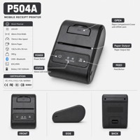 Impresora Térmica Portátil de Recibos de 58 mm con Bluetooth, Velocidad de 70 mm/s, Impresora de Facturas Portátil para Comercio Minorista, Restaurantes y Entrega de Comida