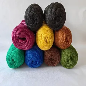 Customized Hot Sale High Quality Polyester Wool Hair Yarn For Women Dyed Braiding Knitting Hair From Brazil For Weaving Sewing