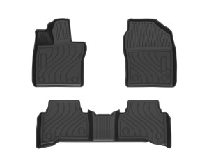 Alfombrillas de Coche Autobo para <span class=keywords><strong>Toyota</strong></span> <span class=keywords><strong>Yaris</strong></span> 2020-2024 (Volante a la Derecha) Rusia, TPE Personalizadas para Todo Clima, Juego Completo 100% Impermeables y Fáciles de Limpiar - Product Image 1