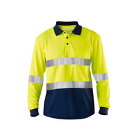 Chemise de travail de sécurité à manches longues en polyester respirant haute visibilité ANSI, personnalisable en différents styles, OEM
