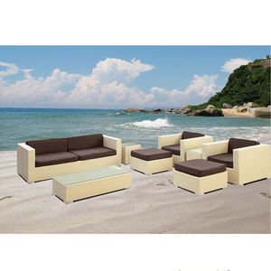 Recién llegado, hotel, <span class=keywords><strong>restaurante</strong></span>, Villa, jardín, PE, ratán, plástico, sofá para exteriores con marco de aluminio - Product Image 6