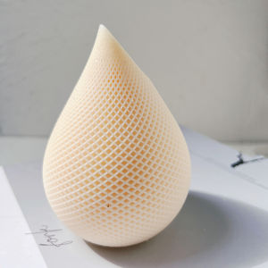 Vela de silicona con diseño de gota de agua, molde decorativo moderno de dos diseños geométricos redondos a rayas, espiral de remolino, cera de soja - Product Image 3