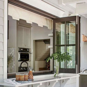 Cadres de fenêtres pliants en aluminium OUNA pour salle à manger, votre vue sur le jardin transforme les repas en une expérience panoramique, fonctionnement de pliage fluide - Product Image 2