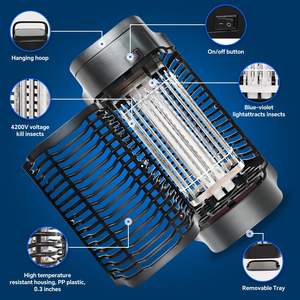 Zanzariera Elettrica Portatile Qualitell con <span class=keywords><strong>Luce</strong></span> UV per Zanzare e Mosche, Dispositivo Anti-Zanzare - Product Image 5