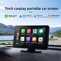 Pantalla CarPlay Portátil de 7 Pulgadas con HUD - Android Auto Inalámbrico, Arranque Rápido en 3s, Proyección de Velocidad OBD, Pantalla Táctil HD