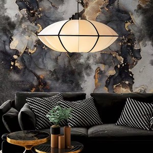 Lampada <span class=keywords><strong>a</strong></span> <span class=keywords><strong>Sospensione</strong></span> in Tessuto Stile Wabi-sabi Giapponese, Forma di Zucca, Luce LED Sospesa, <span class=keywords><strong>Lampadina</strong></span> E27, <span class=keywords><strong>Lampadario</strong></span> <span class=keywords><strong>a</strong></span> Soffitto - Product Image 2