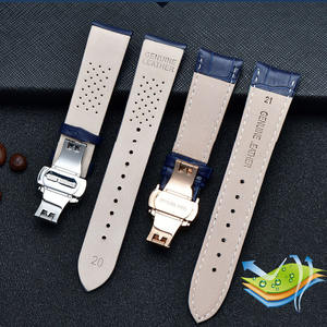 Bracelets de <span class=keywords><strong>montre</strong></span> en <span class=keywords><strong>cuir</strong></span> de vachette véritable de rallye de crocodile en relief de luxe <span class=keywords><strong>avec</strong></span> fermoir de déploiement <span class=keywords><strong>Bracelet</strong></span> accessoires de <span class=keywords><strong>montre</strong></span> pour hommes - Product Image 4