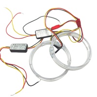 AUTO IDEAL Anneaux lumineux LED Angel Eyes 80/95mm Blanc+Jaune Bicolore 12V 6000K Neuf pour F10 Garantie 12 mois