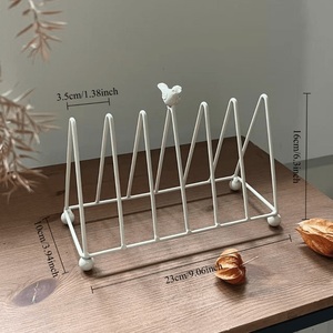 Stainless Steel <b>Standing</b> Modern <b>Bird</b> Tripod CD Rack Bookshelf Magazine Rack Disc Rack Waterproof Kitchen Home Storage Desktop - Product Image 3