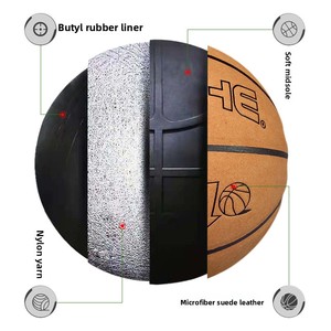 PSYCHE No 7 HF-7041 Pallone da Basket in Pelle Scamosciata 950g per Adulti e Studenti delle Scuole Medie - Allenamento Interno/Esterno Resistente all'Usura - Product Image 2