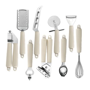 Stainless Steel Kitchen Gadget <b>Set</b> 9 Piece With Egg Beater Can Opener Pizza Cutter Garlic Press Easy To Clean Cooking <b>Tool</b> <b>Set</b> - Product Image 5