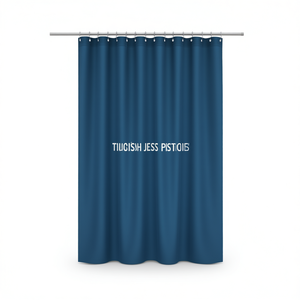 Cortina de Ducha de 120x200 cm, Tela de Poliéster Azul para Baño - Product Image 2