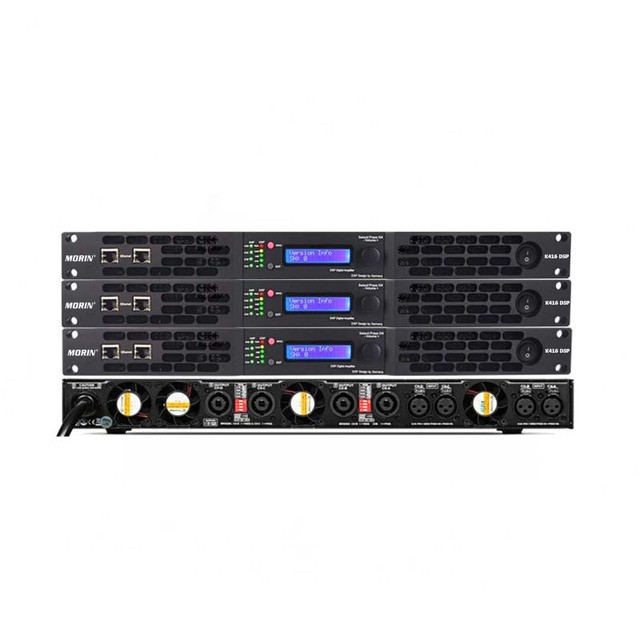 4 Channel X 1600 Watts Digital Class D Amplifier DSP with Metal Cabinet and 19" Rack Mount