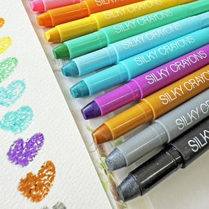 12 металлических мелков для малышей, легко держать безопасные художественные принадлежности для детей, легко чистить Детские мелки для раскрашивания - Product Image 3