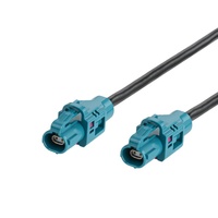 Câble FAKRA automobile 10 Gbps H-MTD compatible (E6K10A-1CAZ5-Z) Femelle-Femelle 50 Ohm, câble blindé en cuivre doublement tressé