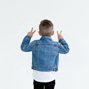 Giacche Bomber di Jeans Blu Primaverili da Bambino e <span class=keywords><strong>Bambina</strong></span> Unisex Personalizzate OEM - Product Image 5