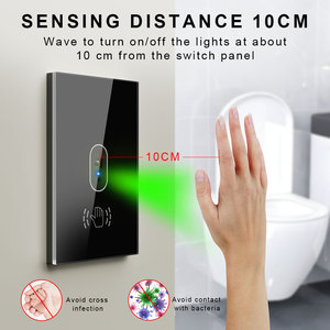 Nuevo Interruptor Táctil Infrarrojo WiFi sin Contacto, Interruptor de Luz de Pared Pequeño para EE. UU., de Vidrio y PC, Compatible con Alexa, Google Home y la Aplicación Smart Life - Product Image 2