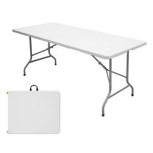 Mesa Plástica Portátil Dobrável para Camping ao Ar Livre, Mesa de Jantar com Alça - Product Image 1