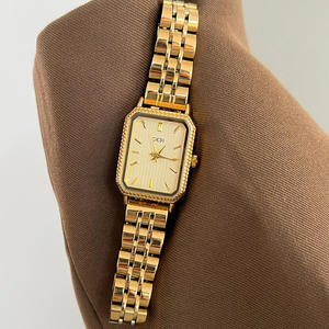 GEDI Retro Small Square Plate Steel Strip Women's Watch <b>Light</b> Niche High-end Feeling Quartz Watch Versatile Fashion Style - Product Image 6