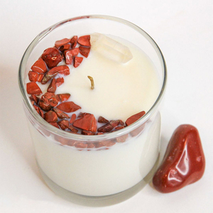 ملصق قابل للتخصيص زخرفة أحجار كريستال أرضية شمعة بسعة كبيرة تنقية شموع عضوية - Product Image 2