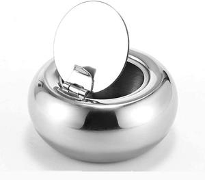 <span class=keywords><strong>Cendrier</strong></span> rond moderne de table avec couvercle, <span class=keywords><strong>cendrier</strong></span> en acier inoxydable, <span class=keywords><strong>cendrier</strong></span> <span class=keywords><strong>fermé</strong></span>, <span class=keywords><strong>cendrier</strong></span> à cigarettes, extérieur - Product Image 3
