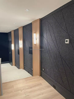 Panneaux acoustiques en feutre PET ECO CNC V Curve, isolation phonique, motif personnalisé, polyester, pour murs, plafonds, décoration de pièce