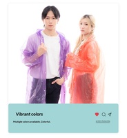 Poncho imperméable jetable de haute qualité, portable, pour adulte, une pièce, transparent, épaissi, protection intégrale contre les fortes pluies
