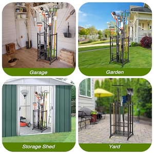 Support de rangement pour outils de jardin en acier robuste, capacité jusqu'à 50 pieds cubes, pour l'organisation du garage et du remise extérieure - Product Image 5