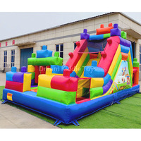 Parcours d'obstacles commercial Maison de rebond Combo Blocs de construction Château gonflable Bloc de terrain de jeu gonflable Château sautant pour les enfants