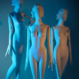 Maniquí de Lujo de Fibra de Vidrio para Exhibición de Ropa, Forma de Vestido de Mujer, Maniquí Femenino de Cuerpo Completo en Terciopelo - Product Image 2