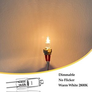 Lámpara halógena G4 6V 5W Cristal <span class=keywords><strong>de</strong></span> cuarzo <span class=keywords><strong>de</strong></span> alta calidad Alto brillo Rendimiento estable Fácil instalación para vitrinas <span class=keywords><strong>de</strong></span> joyería - Product Image 2