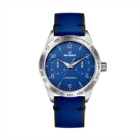 Montre de plongée étanche pour hommes, marque professionnelle, logo personnalisé, vitesse de 100M, en acier inoxydable, chronographe, master avec bracelet en cuir, automatique, pour la plongée