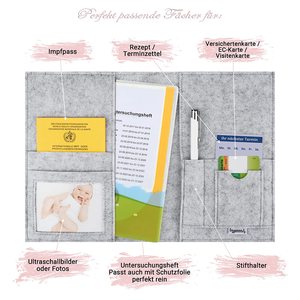 Organizzatore in Feltro Personalizzato per Viaggi e Maternità Tedeschi: Custodia Protettiva per Passaporti Tedeschi - Product Image 2