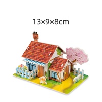 Kit de construction de modèles à assembler soi-même, puzzle de maison en papier 3D exquis pour enfants, jouet éducatif artisanal