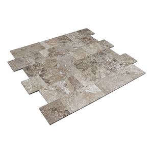 Carreau de mosaïque en marbre de peler et de coller de conception de pierre simulée de couleur brune pour dosseret de cuisine - Product Image 2