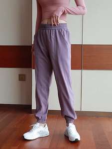 Pantalones de Yoga de cintura alta para mujer, pantalones de chándal de otoño con cordón suelto de secado rápido estilo Harem informal para correr y trabajar - Product Image 6