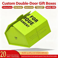 Boîtes cadeaux de luxe personnalisées à double porte et couvercle rabattable, impression offset, emballage de détail haut de gamme pour compléments alimentaires et cosmétiques