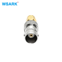 Adaptador Coaxial RF BNC Hembra a SMA Macho, 50 Ohmios, Latón Chapado en Oro, Alta Frecuencia, Precio de Fábrica al por Mayor