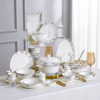 Service de table en porcelaine fine, 8 pièces, blanc luxueux, brillant, durable, sans plomb ni cadmium, compatible lave-vaisselle
