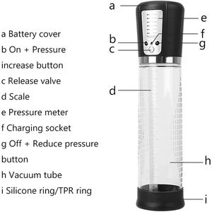 USB ricaricabile maschio elettrico potenziamento vibratore dimensioni aumento automatizzato pompa a vuoto aria masturbatore - Product Image 5