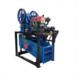 מגרסת לסת ניידת PE150x250 מונעת בדיזל, מכונת ריסוק אבנים קטנה ועוצמתית, מותקנת על גלגלים, למחצבות, כרייה ובנייה - Product Image 1